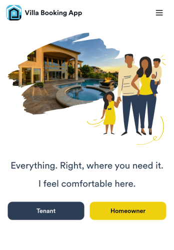 Online Villa Booking App Template