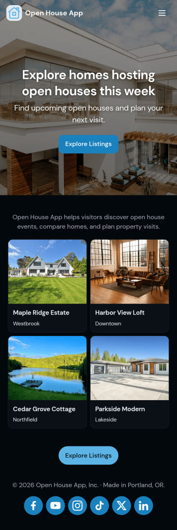 Open House App Template