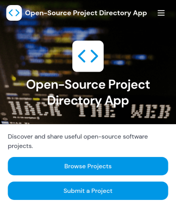 Open-Source Project Directory App Template