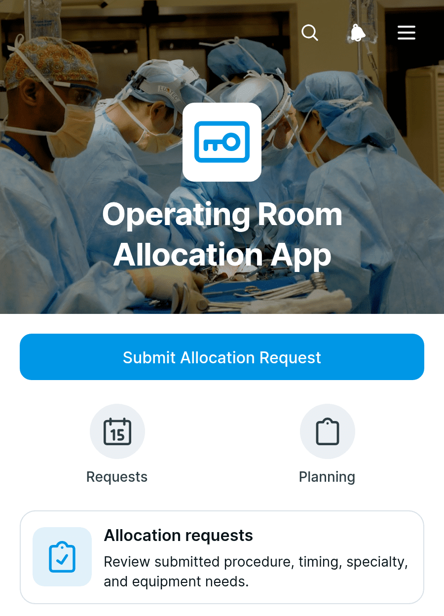 Operating Room Allocation App Template | Jotform