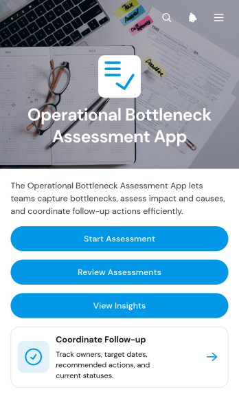 Operational Bottleneck Assessment App Template