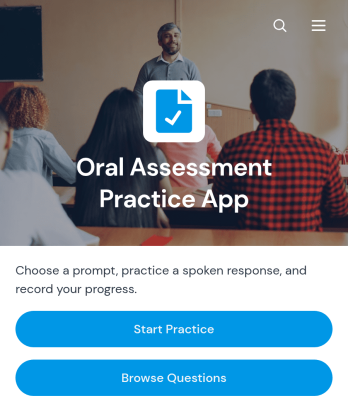 Oral Assessment Practice App Template