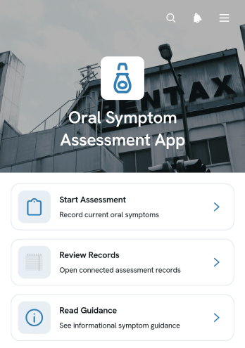 Oral Symptom Assessment App Template