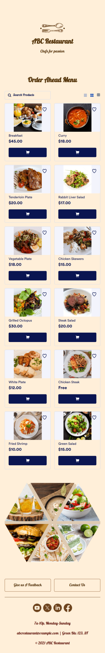 Order Ahead App Template