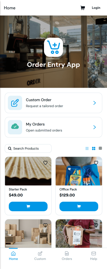 Order Entry App Template