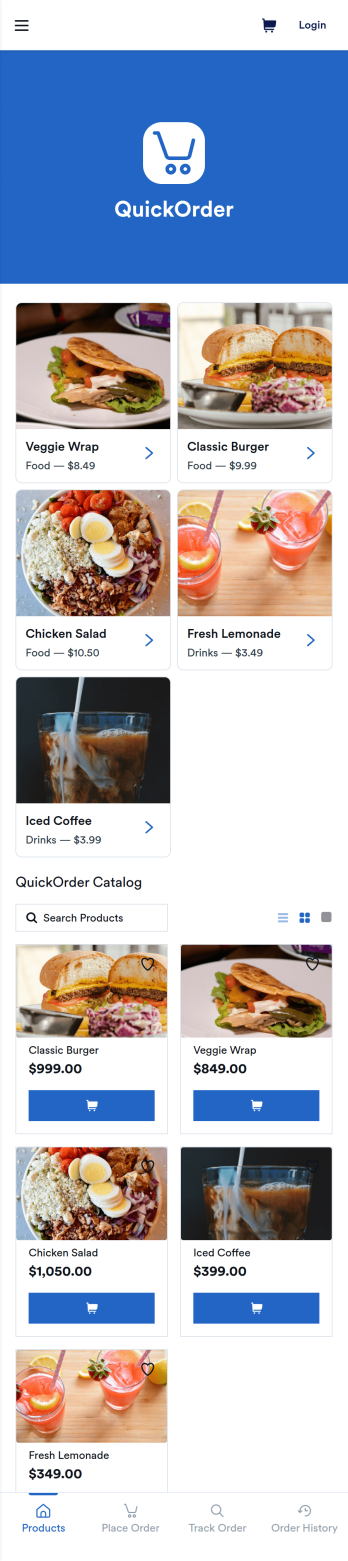 Order Taking App Template