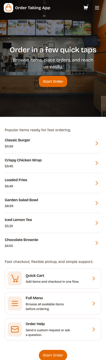 Order Taking App Template