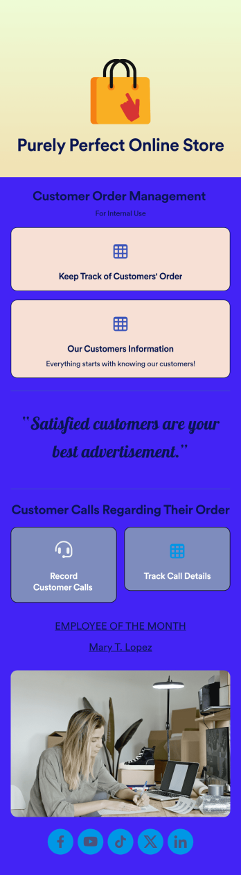 Custom Order Tracking App