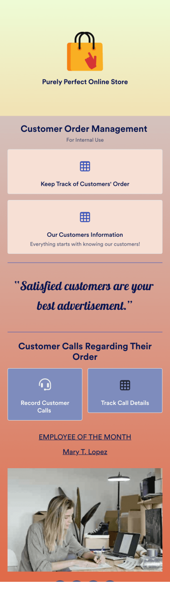 Order Tracking App Template