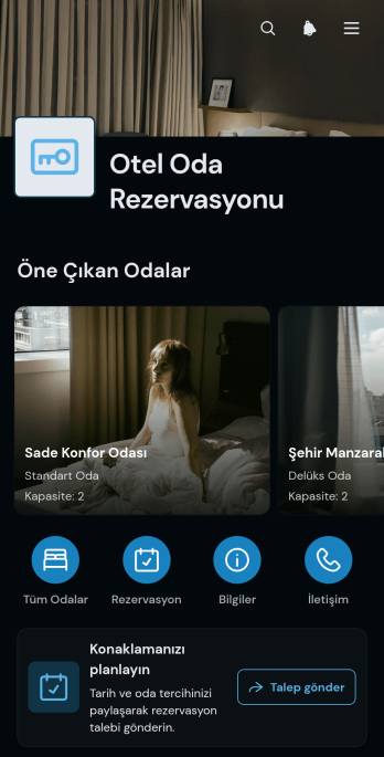 Otel Odası Rezervasyon Uygulama Șablonu