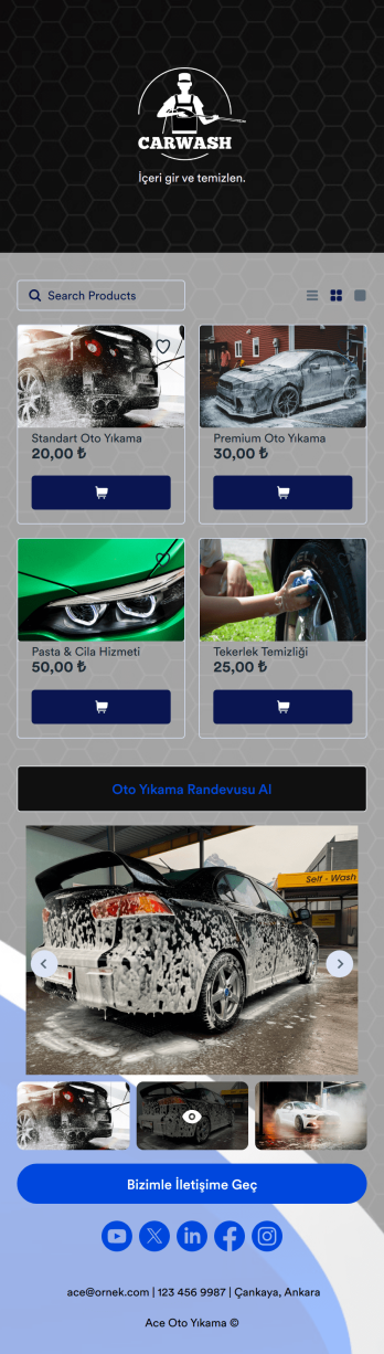 Oto Yıkama Uygulama Șablonu