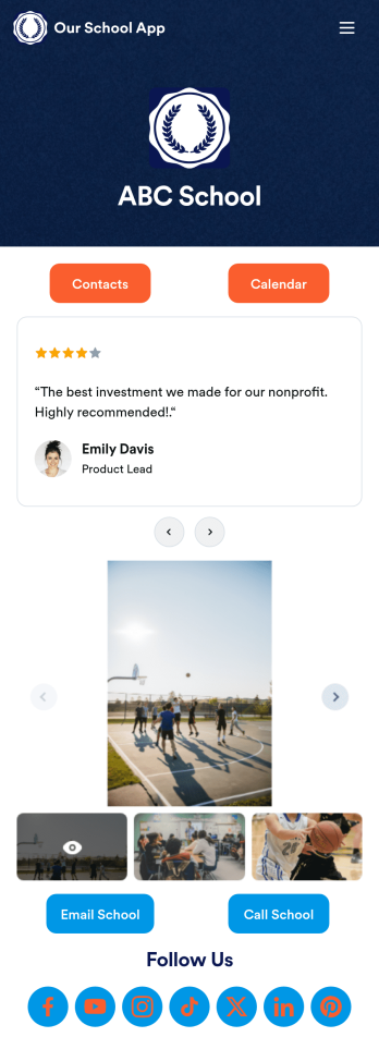 Our School App Template