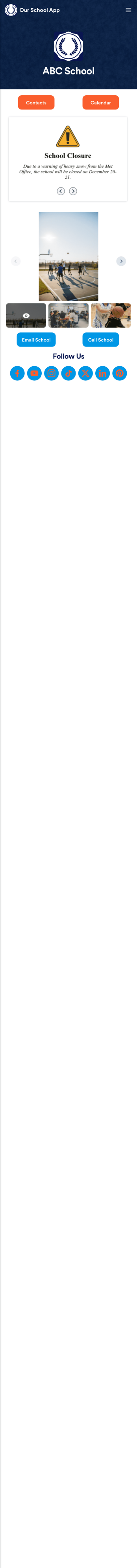 Our School App Template