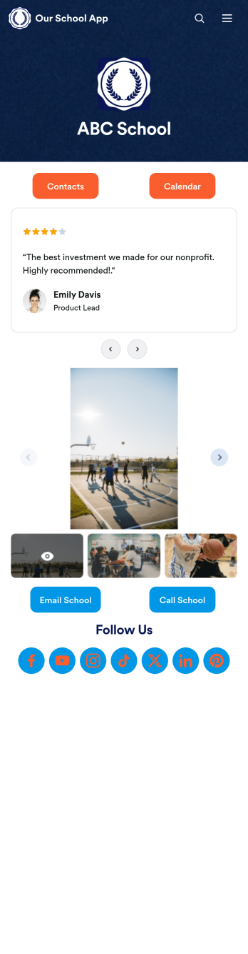 Our School App Template