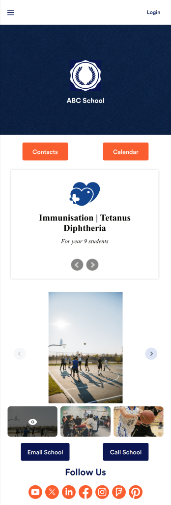 Our School App Template