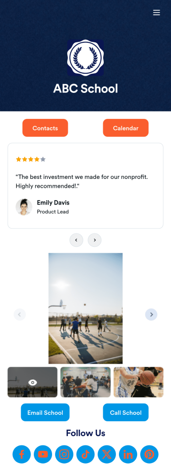 Our School App Template