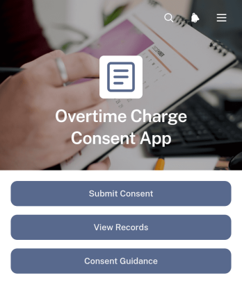 Overtime Charge Consent App Template