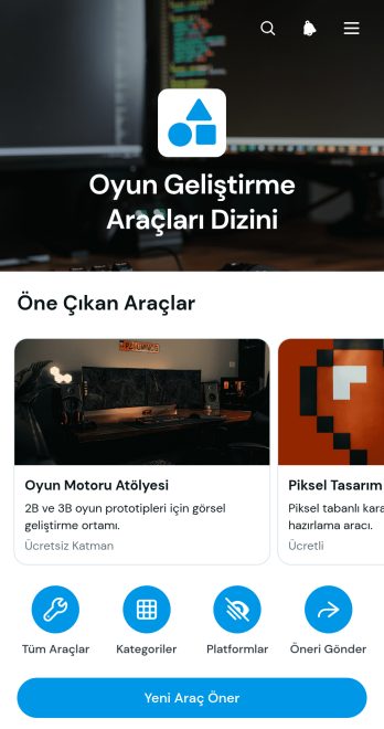 Oyun Geliştirme Araçları Dizini Uygulama Șablonu