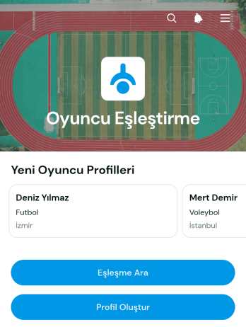 Oyuncu Eşleştirme Uygulama Șablonu