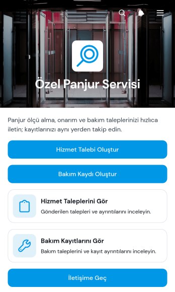 Özel Panjur Servis Uygulama Șablonu