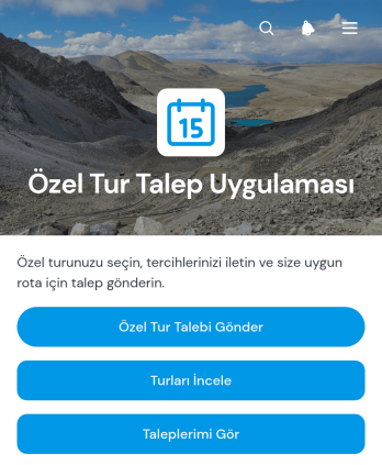 Özel Tur Talep Uygulama Șablonu