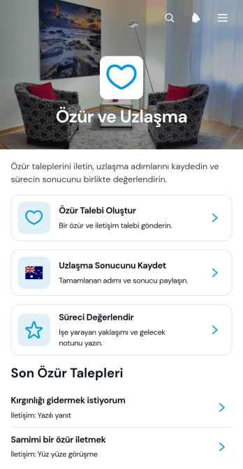 Özür ve Uzlaşma Uygulama Șablonu