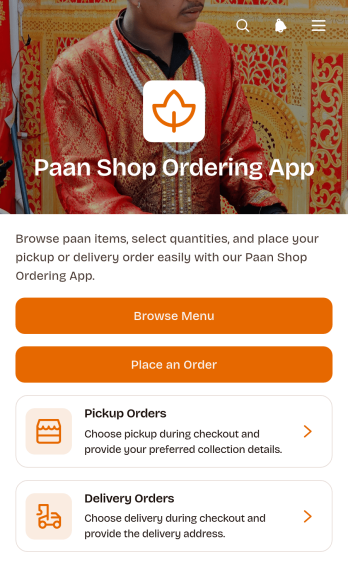 Paan Shop Ordering App Template