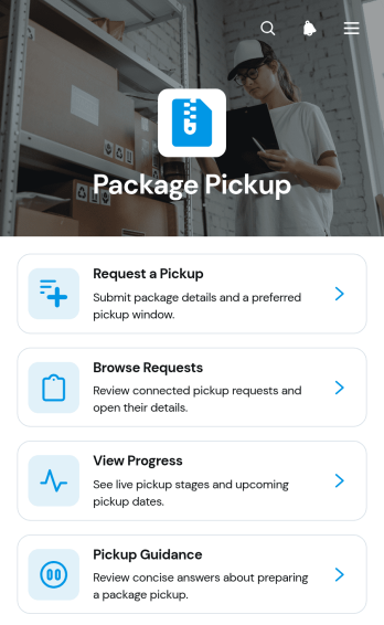 Package Pickup App Template