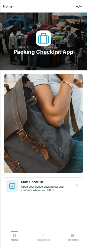 Packing Checklist App Template