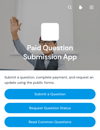Paid Question Submission App Template