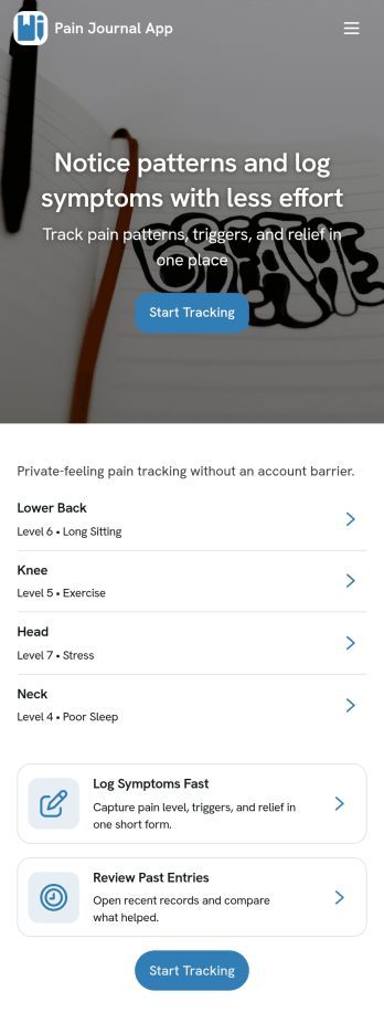 Pain Journal App Template