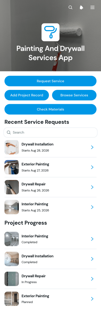 Painting and Drywall Services App Template