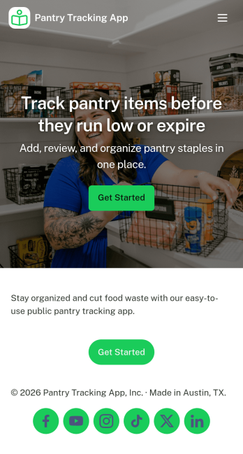 Pantry Tracking App Template