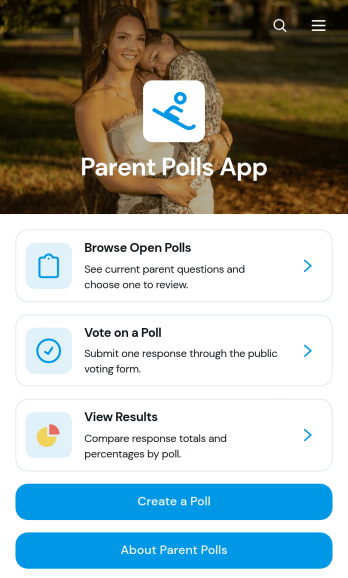 Parent Polls App Template