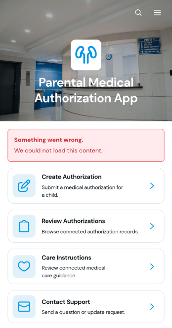 Parental Medical Authorization App Template