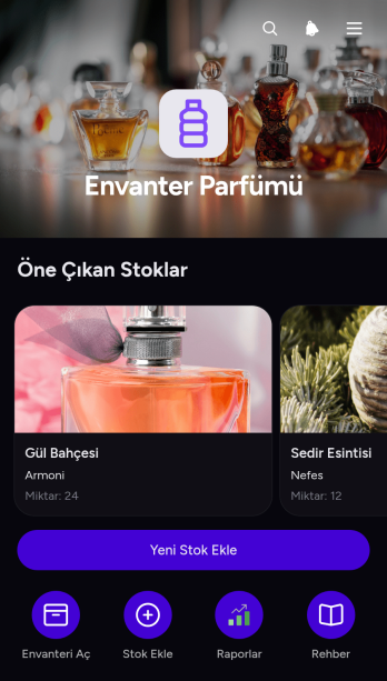 Parfüm Envanter Uygulama Șablonu