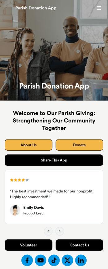 Parish Donation App Template