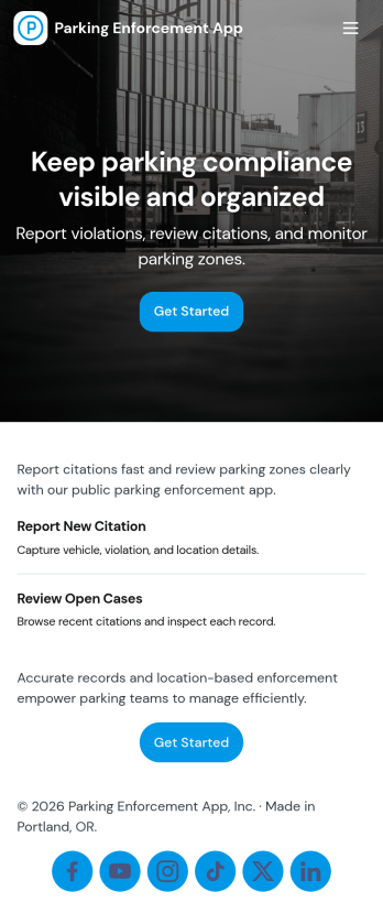 Parking Enforcement App Template