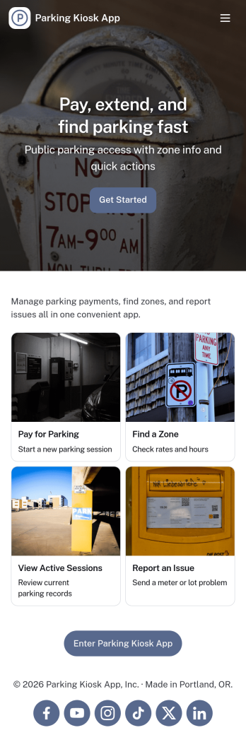 Parking Kiosk App Template