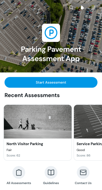 Parking Pavement Assessment App Template