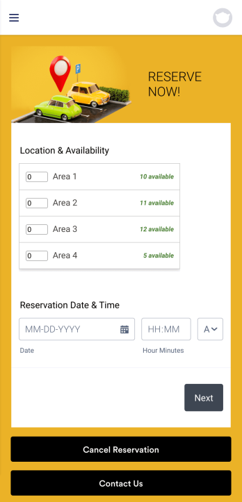 Parking Reservation App Template