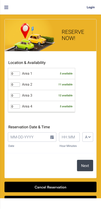 Parking Reservation App Template
