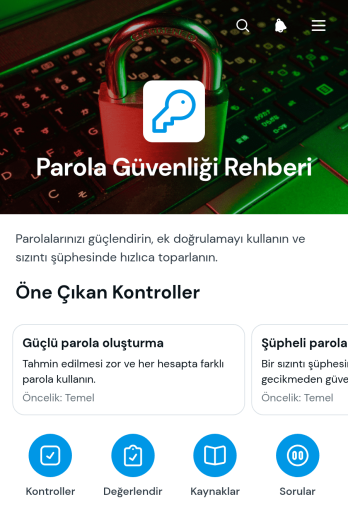 Parola Güvenliği Rehberi Uygulama Șablonu