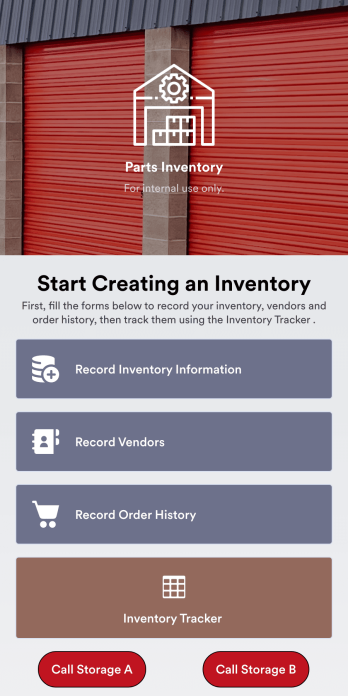 Parts Inventory App Template