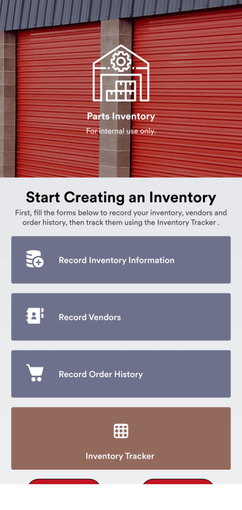 Parts Inventory App Template