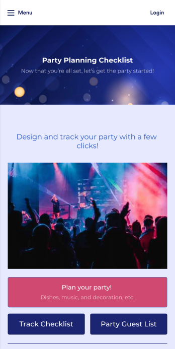 Party Planning Checklist App Template