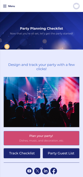 Party Planning Checklist App Template