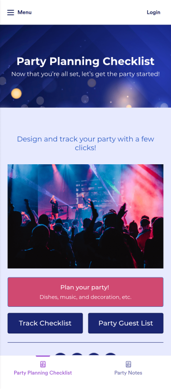 Party Planning Checklist App Template