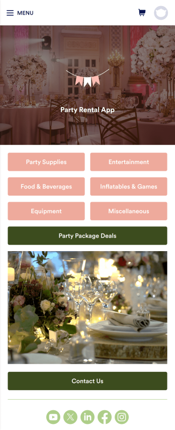 Party Rental App Template