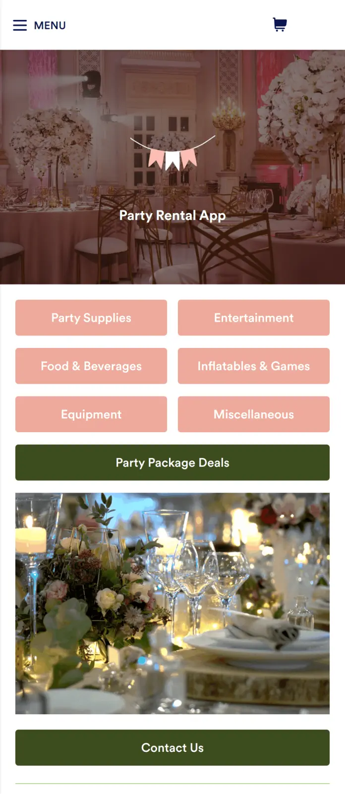 Party Rental App